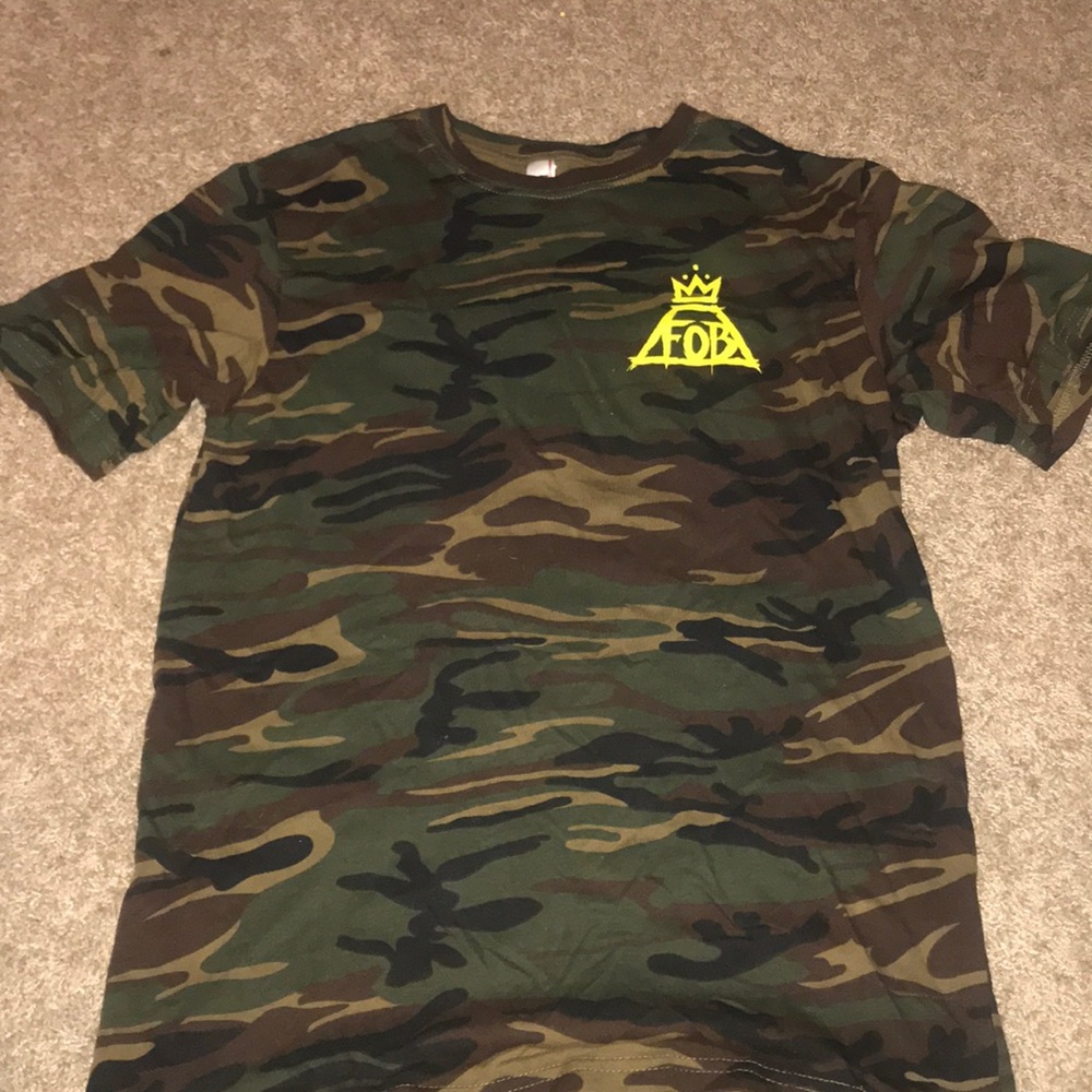 Fall out boy camouflage tee